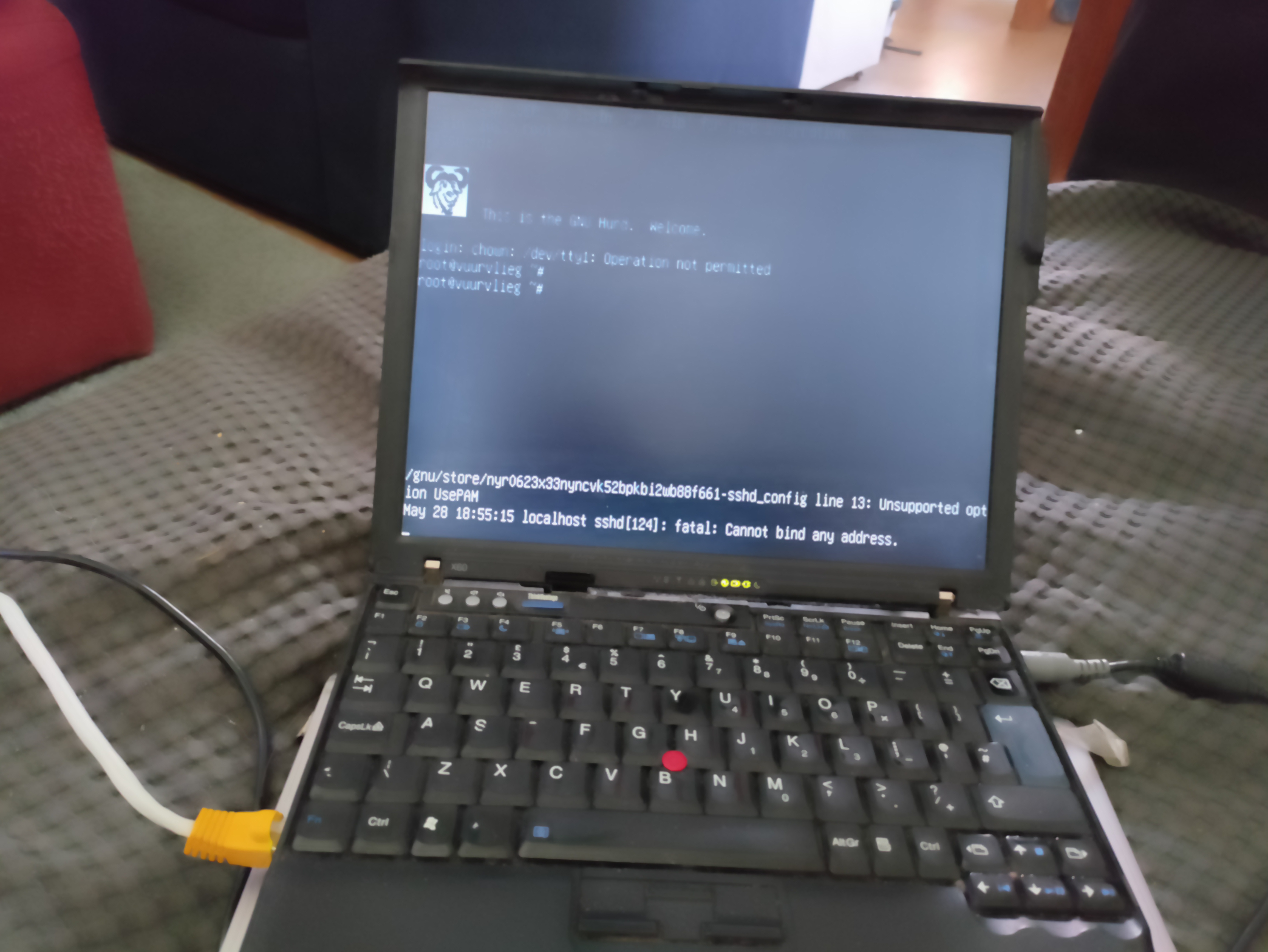 Guix/Hurd running on ThinkpadX60